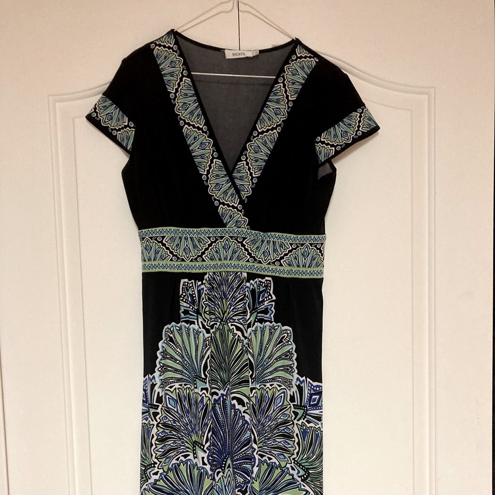 Border print dress
